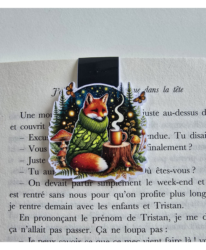 Marque page magnétique renard