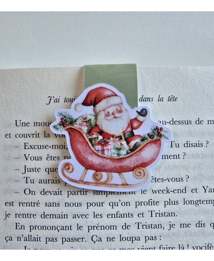 Marque page magnétique père noël