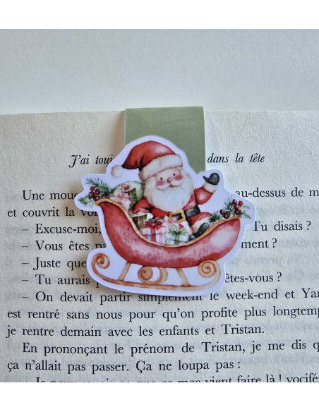 Marque page magnétique père noël