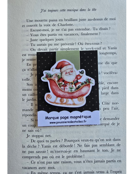 Marque page magnétique père noël