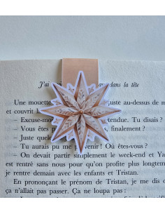 Marque page magnétique étoile noel