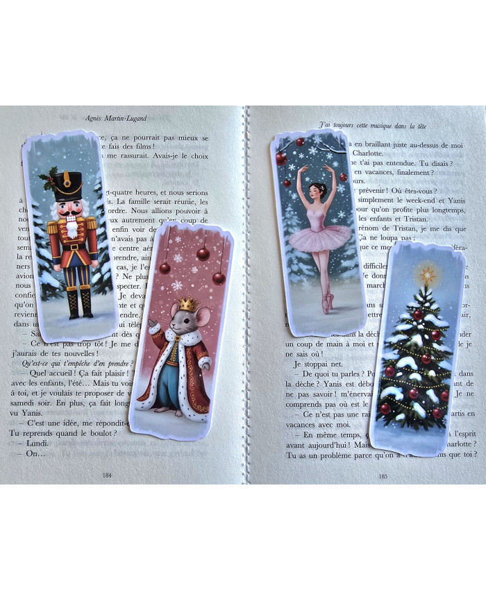 Lot de 4 Marque-pages noël
