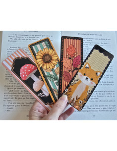 Lot de 4 Marque-page automne
