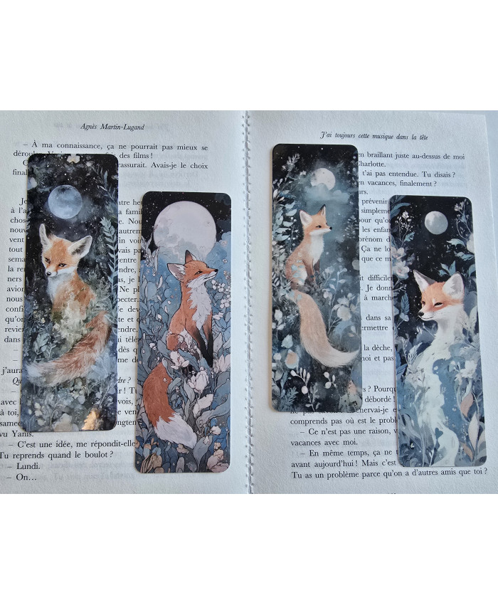 Lot de 4 Marque-page renard