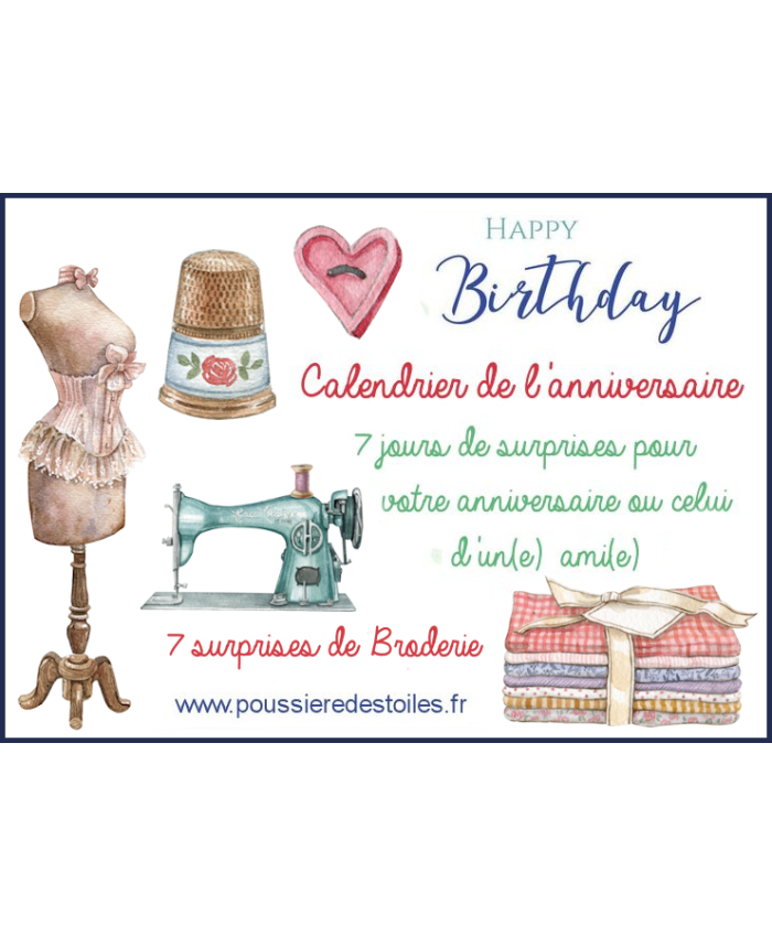 Calendrier de l'anniversaire pour la Brodeuse