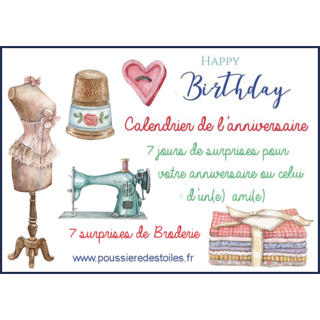 Calendrier de l'anniversaire pour la Brodeuse