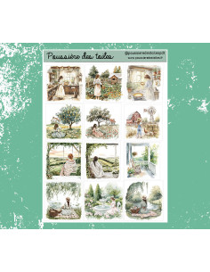 Réf 151 Feuille d’autocollants, Stickers pour Bullet Journal paysages