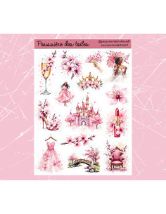 Réf 152 Feuille d’autocollants, Stickers pour Bullet Journal asie