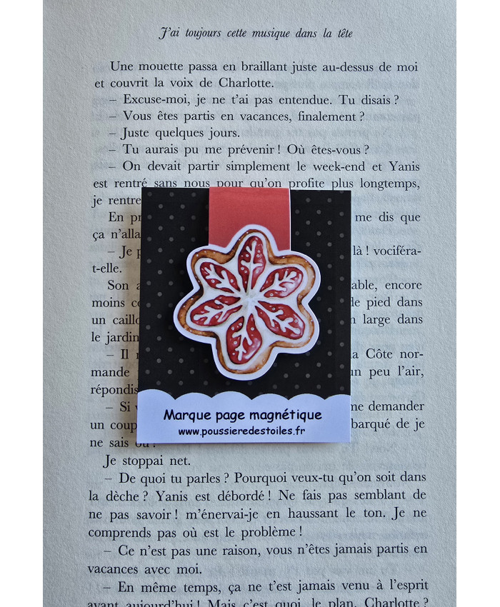 Marque page magnétique sablé noel