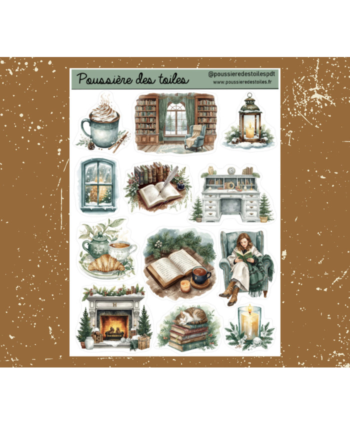 Réf 182 Feuille d’autocollants, Stickers pour Bullet Journal lecture