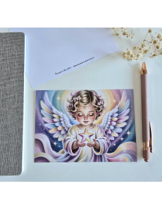 Carte postale ange postcrossing scrapbooking correspondance écriture