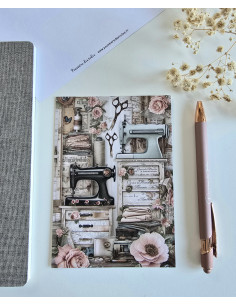 Carte postale couture postcrossing scrapbooking correspondance écriture