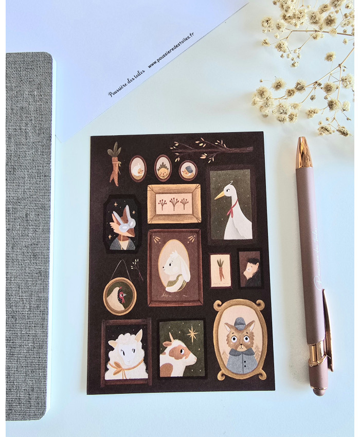 Carte postale animaux postcrossing scrapbooking correspondance écriture