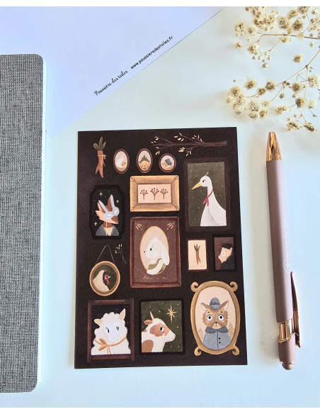 Carte postale animaux postcrossing scrapbooking correspondance écriture