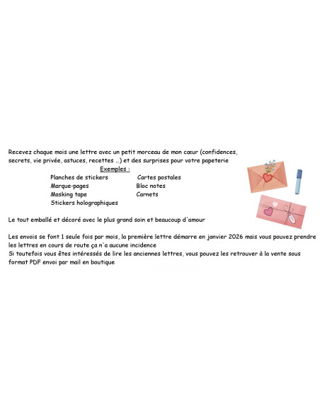 Courrier enchanté de Mars 2026 Bientôt dispo