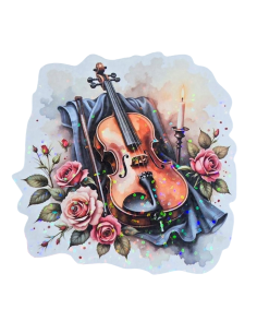 Stickers holographique Violon