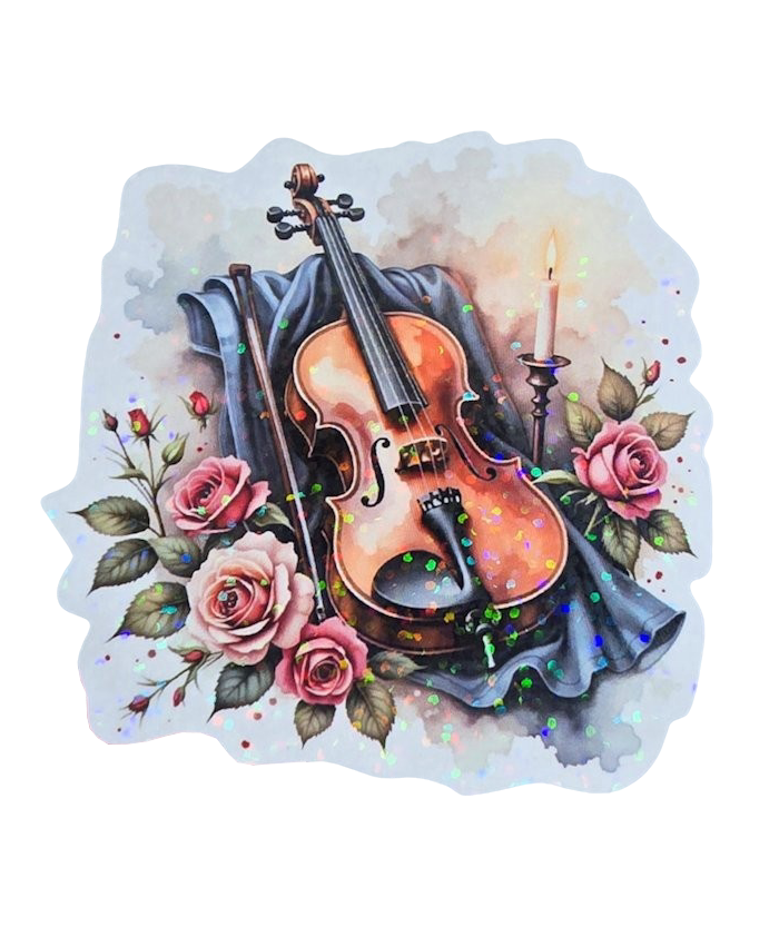 Stickers holographique Violon
