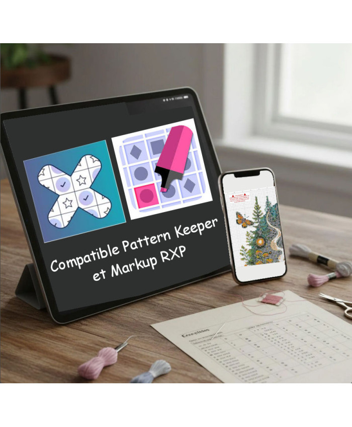 Grille point de croix : Cheminée PDF