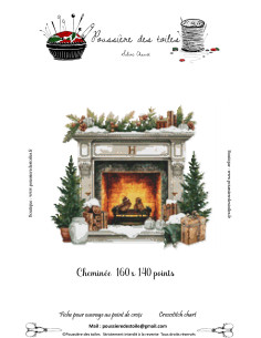 Grille point de croix : Cheminée PDF
