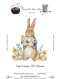 Grille point de croix : Lapin pâques PDF