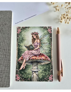 Réf 20 Carte postale Fée champignon postcrossing scrapbooking correspondance écriture