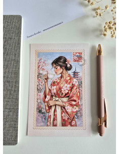 Réf 22 Carte postale Japon postcrossing scrapbooking correspondance écriture
