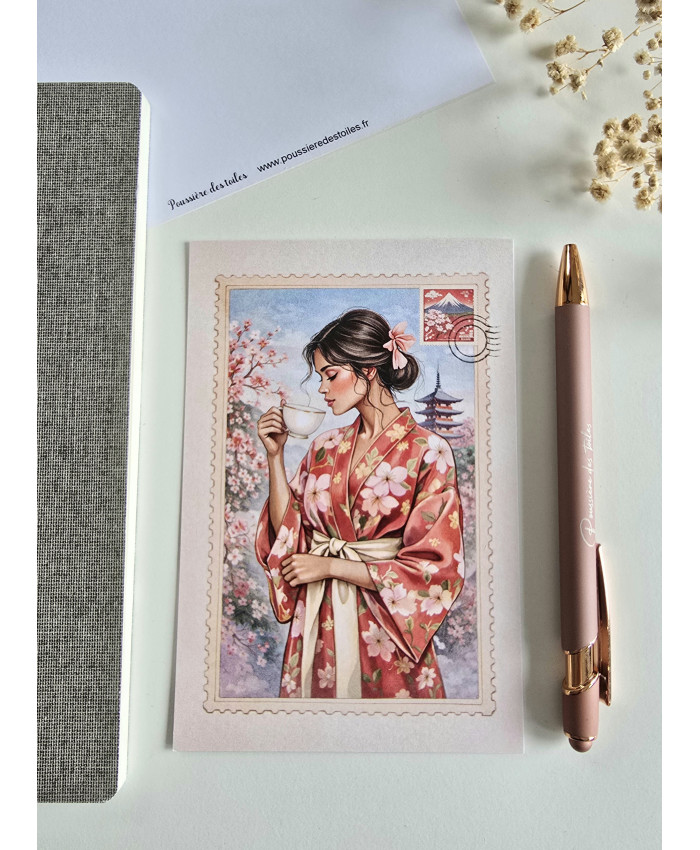 Réf 22 Carte postale Japon postcrossing scrapbooking correspondance écriture