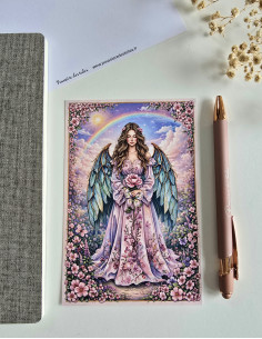 Réf 23 Carte postale Fée violette postcrossing scrapbooking correspondance écriture