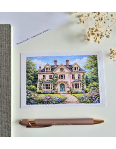 Réf 26 Carte postale Bridgerton postcrossing scrapbooking correspondance écriture