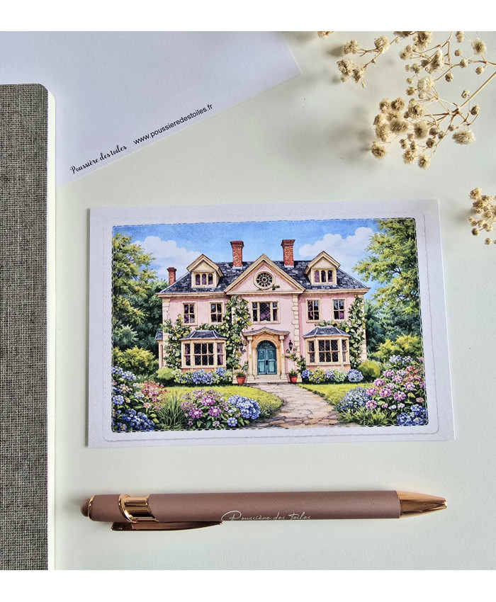 Réf 26 Carte postale Bridgerton postcrossing scrapbooking correspondance écriture