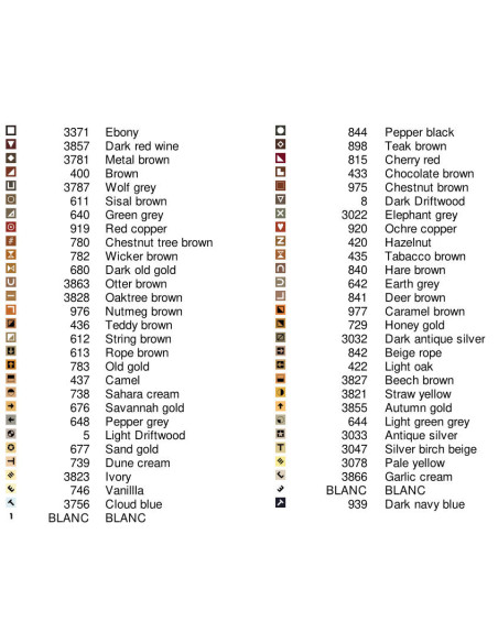 Grille point de croix : Biche automnale Papier