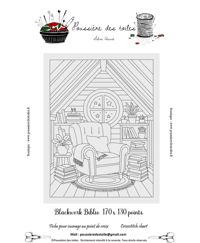 Grille point de croix : Blackwork Biblio PDF