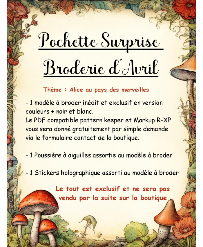 Pochette Surprise Broderie d'Avril