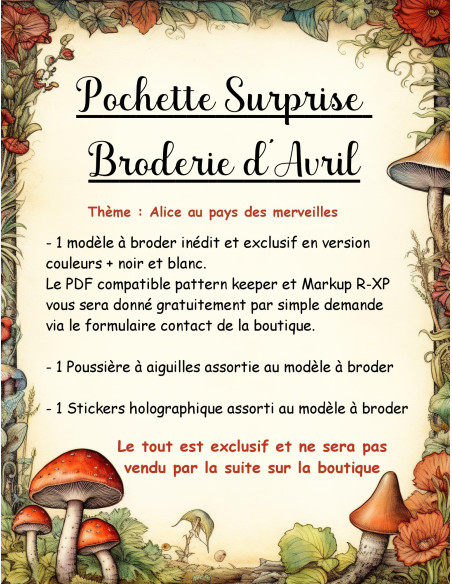 Pochette Surprise Broderie d'Avril