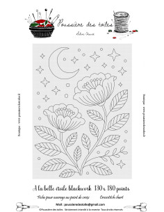 Grille point de croix : Blackwork A la belle étoile PDF