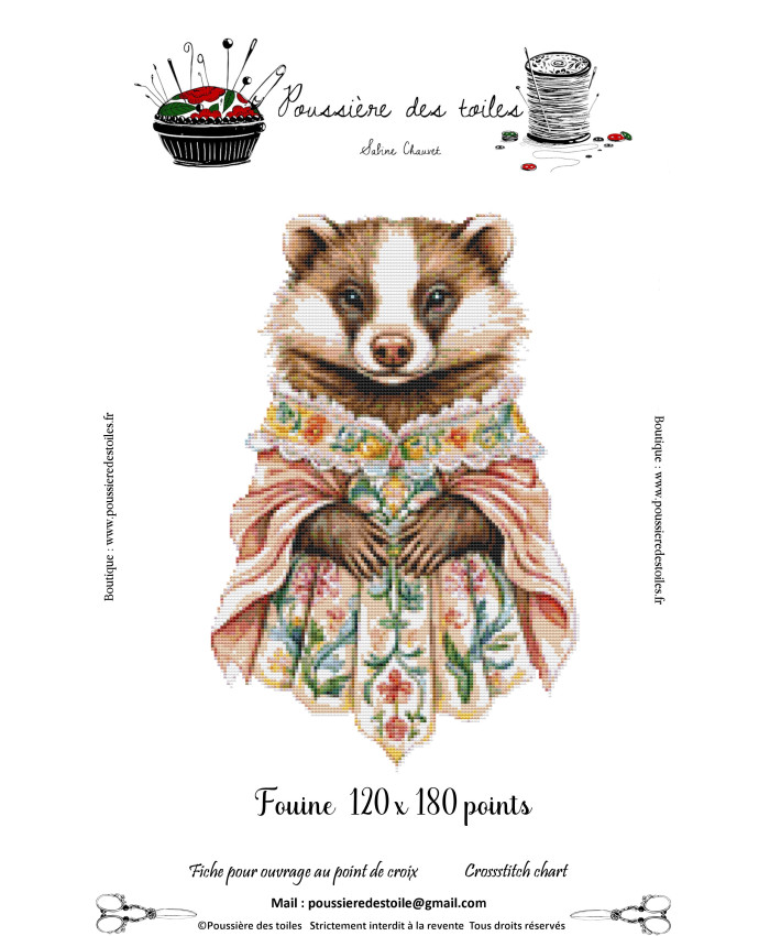 Grille point de croix : Blaireau PDF