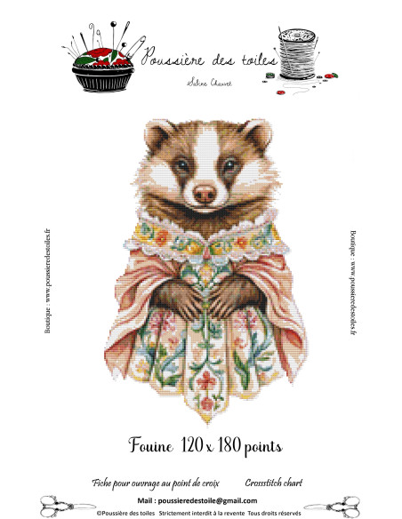 Grille point de croix : Blaireau PDF