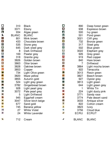 Grille point de croix : Cerf blanc PDF