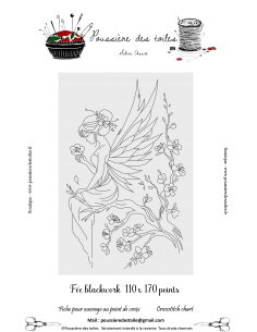 Grille point de croix : Blackwork fée PDF