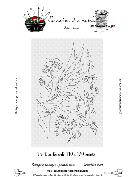 Grille point de croix : Blackwork fée PDF