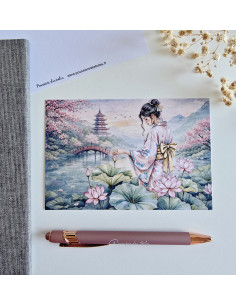 Réf 30 Carte postale Japon postcrossing scrapbooking correspondance écriture