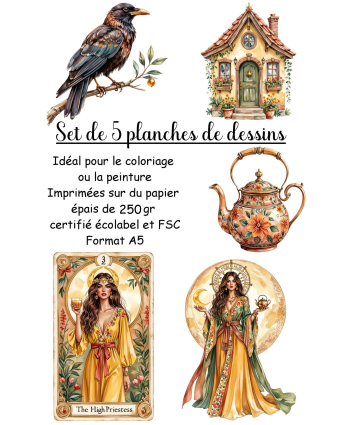 Réf 01 Coloriages tarot