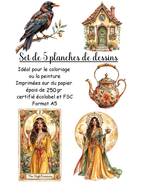 Réf 01 Coloriages tarot