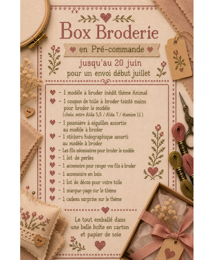 Box broderie en Pré-commande jusqu'au 20 juin