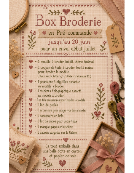 Box broderie en Pré-commande jusqu'au 20 juin