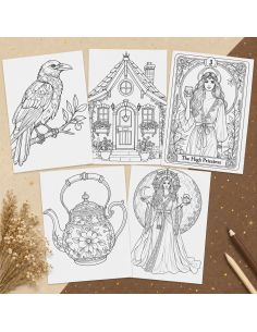 Réf 01 Coloriages tarot