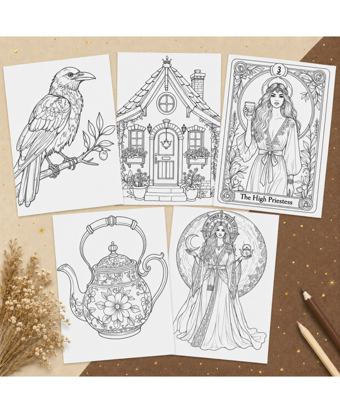 Réf 01 Coloriages tarot