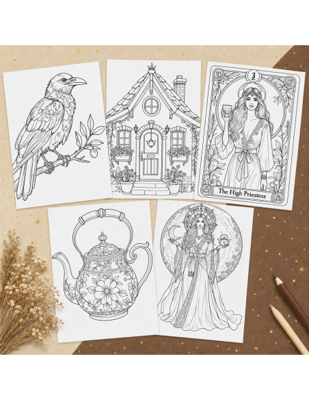 Réf 01 Coloriages tarot