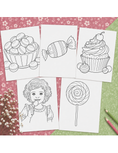 Réf 07 Coloriages Gourmandises