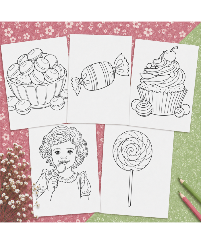 Réf 07 Coloriages Gourmandises